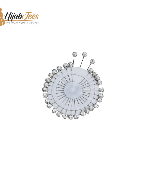 Hijab pin wheel white