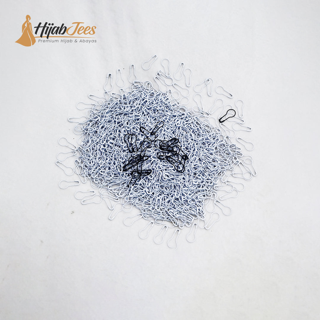 Hijab Pins 50Pcs - White & Black
