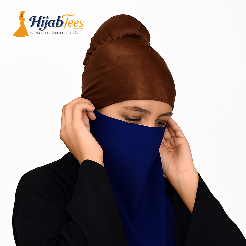 Half Face Niqab - Blue