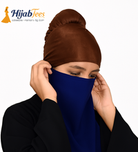 Half Face Niqab - Blue