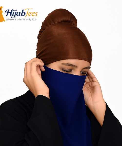 Half Face Niqab - Blue