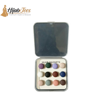 HijabJees Matte Round Hijab Magnets – 12-Piece Set