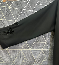 Hand Work Bow Abaya (Black)