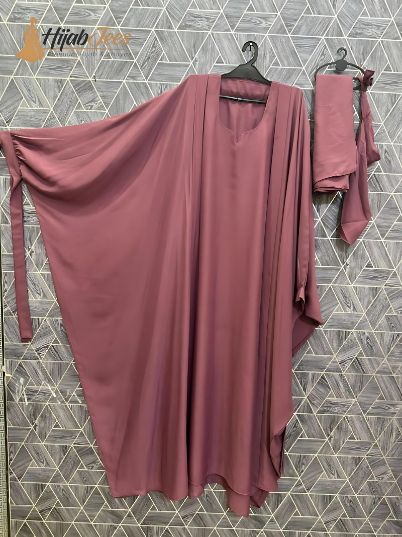 Tie Abaya (Dusty Rose)
