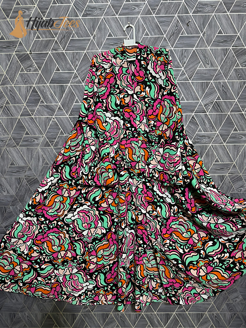 Boho Bloom – Printed Kaftan Dress