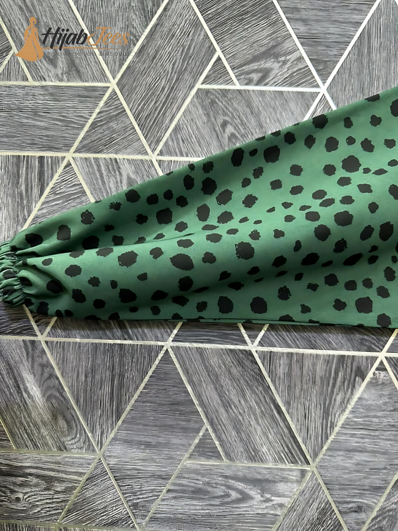 Olive Ember Printed Abaya