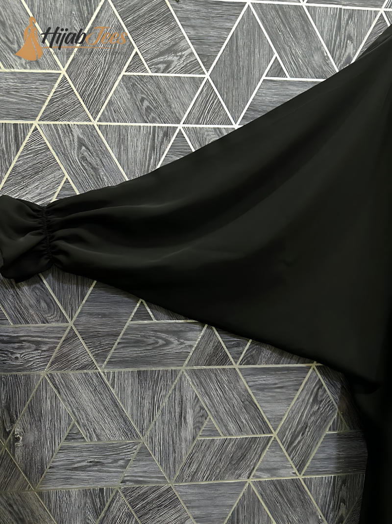 Gold Zip Buckle Abaya