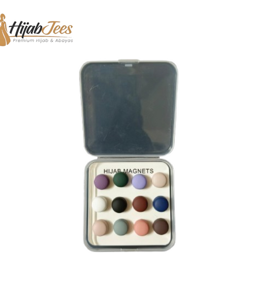 HijabJees Matte Round Hijab Magnets – 12-Piece Set
