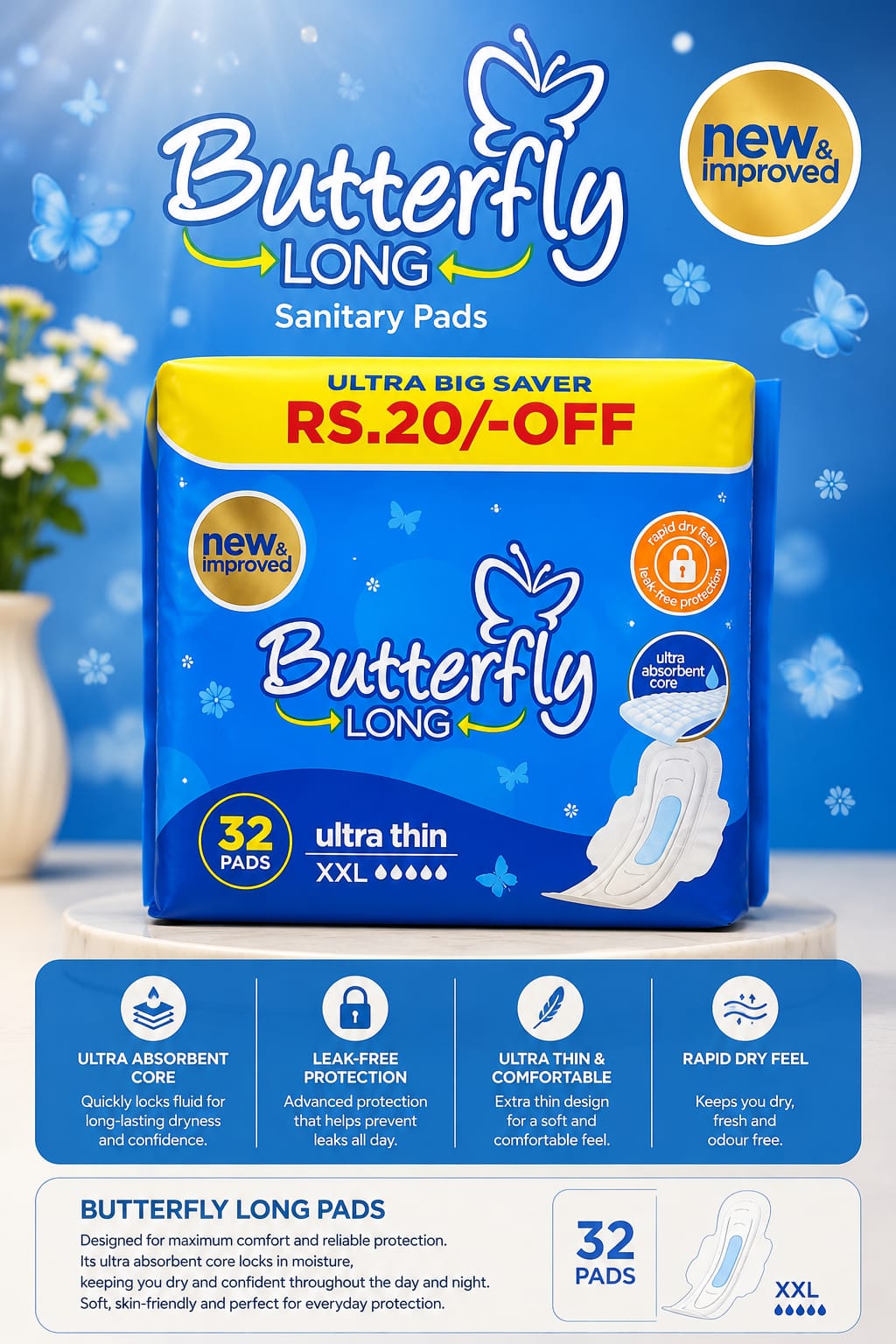 Butterfly Long Sanitary Pads