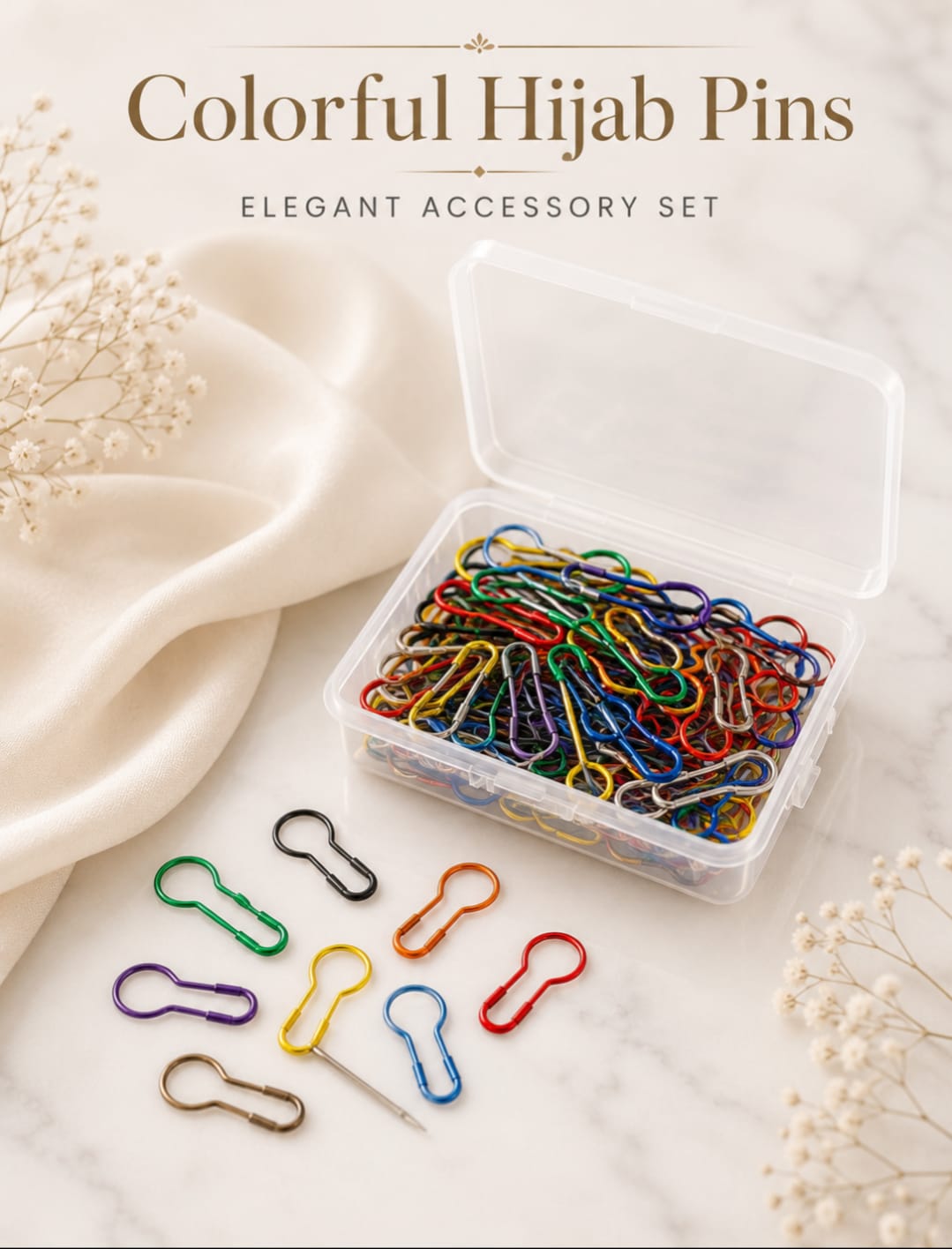 50 Pcs Hijab Pins Pack