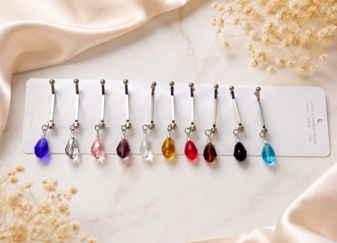 12 Pcs Multi Crystal Hijab Pins