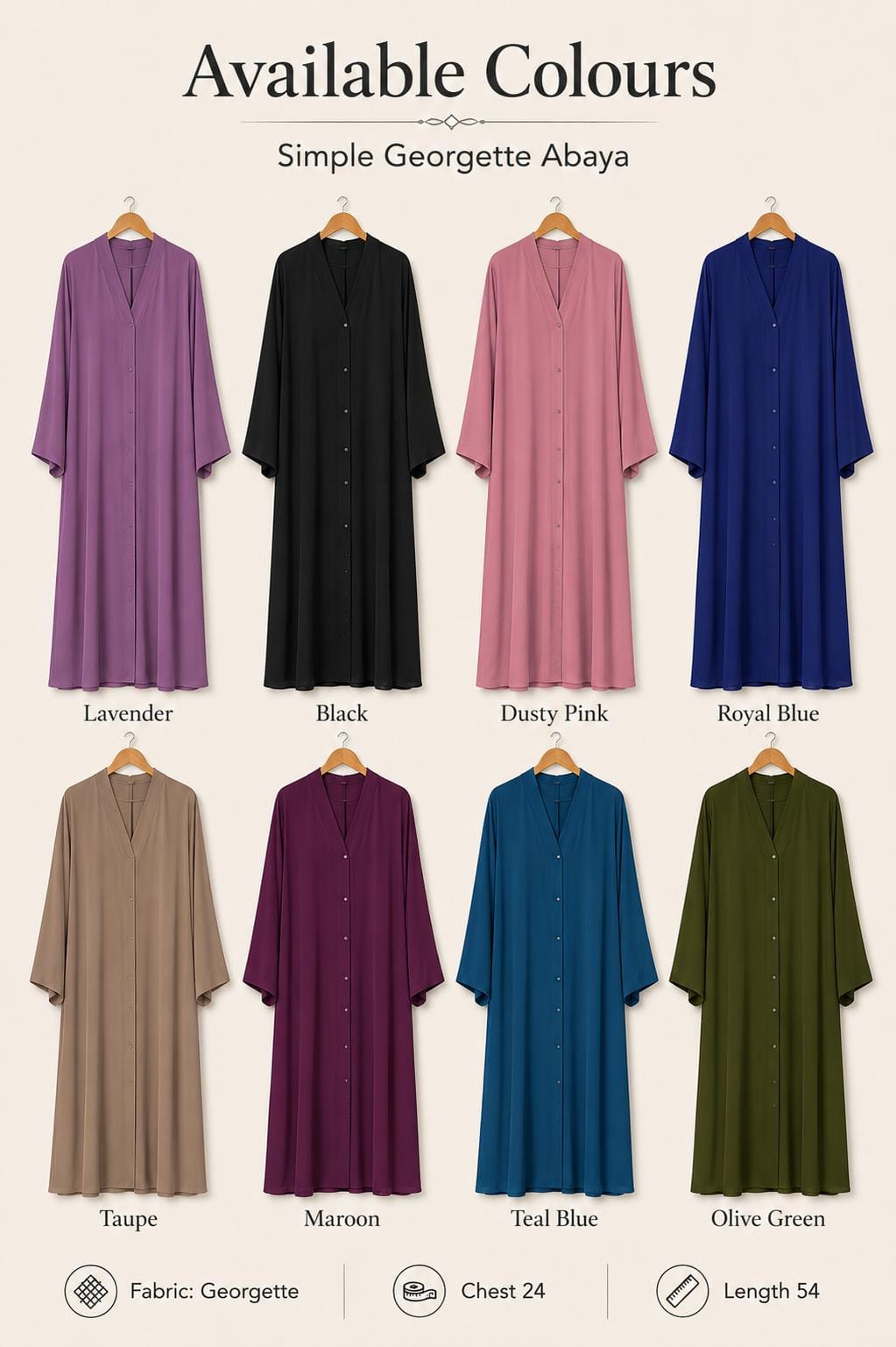 Simple Georgette Abaya