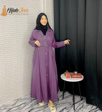 Belted Coat Abaya (Plum)
