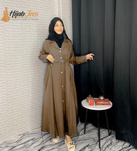 Belted Coat Abaya (Brown)