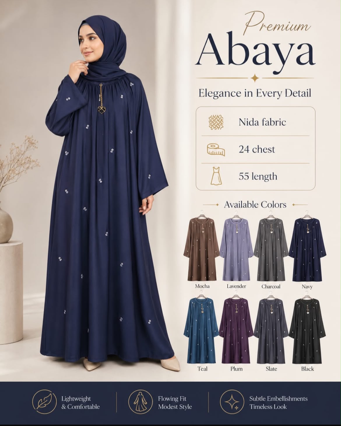 Luna Pearl Abaya